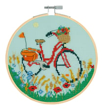 Kit point de croix D.M.C - La bicyclette rouge