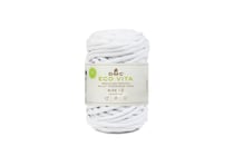 Pelote de fil à tricoter 100% coton - DMC - Eco Vita 12 - Blanc 100
