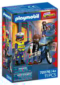 PLAYMOBIL® - Policier et voleur de vélo - 72076 - Les policiers