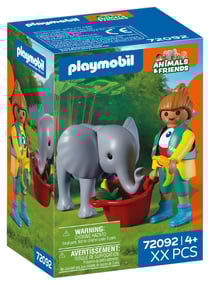 PLAYMOBIL® - Zoo : Éléphanteau et gardien de zoo - 72092
