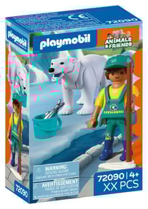 PLAYMOBIL® - Zoo : Ours polaire et gardien de zoo - 72090