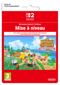 Code de téléchargement Mise à niveau Animal Crossing New Horizons - Nintendo Switch 2