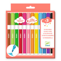 Lot de 12 feutres super lavables - Djeco