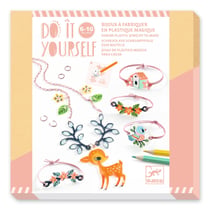 Do it yourself bijoux à fabriquer en plastique magique : le faon et l'oiseau - Djeco