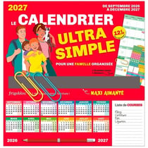 Frigobloc : Le calendrier Ultra Simple pour une famille organisée (édition 2027)