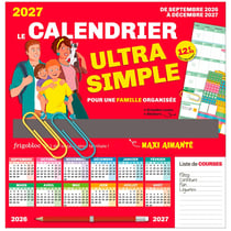 Frigobloc : Le calendrier Ultra Simple pour une famille organisée (édition 2027)