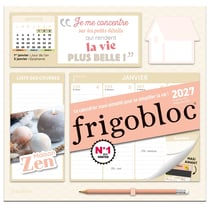 Frigobloc : Le calendrier mensuel maxi-aimanté pour se simplifier la vie ! Maison Zen (édition 2027)