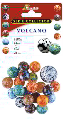 Lot de 20 billes + 1 boulet - Kim'Play - Volcano