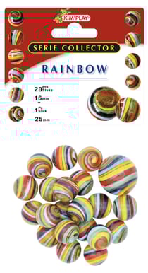 Lot de 20 billes + 1 boulet - Kim'Play - Rainbow