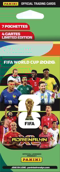 Blister de 7 pochettes + 4 cartes édition limitée - Coupe du monde de la FIFA 26™ - TGC Jeu de cartes à collectionner