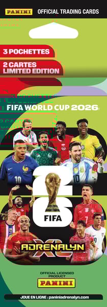 Blister de 3 pochettes + 2 cartes cartes édition limitée - Coupe du monde de la FIFA 26™ jeu de cartes à collectionner