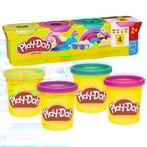 Lot de 4 pâtes à modeler couleurs vives - Play-Doh