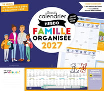 Grand calendrier hebdo Famille organisée (édition 2027)