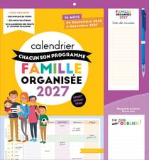 Calendrier chacun son programme famille organisée - Rigide (édition 2027)