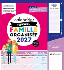Calendrier mensuel famille organisée (édition 2027)