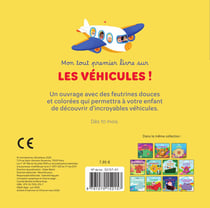 Les véhicules - Mes petits coucous : Livre à flaps en feutrine - dès 10 mois