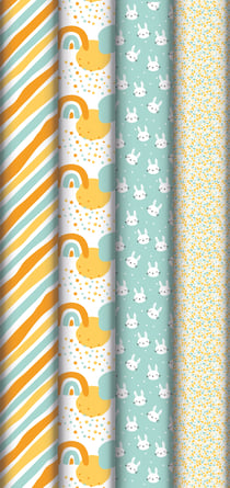 Lot de 2 rouleaux de papier cadeau Clairefontaine - Welcome back - 0,70 m