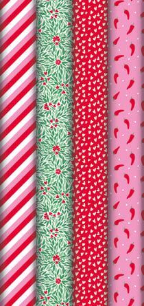 Lot de 2 rouleaux de papier cadeau Clairefontaine - Spicy love - 0,70 m