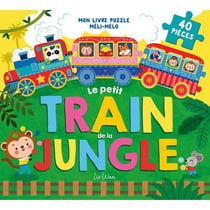Mon livre puzzle méli-mélo - le petit train de la jungle
