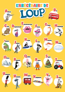 Mes lettres magnétiques en bois Loup