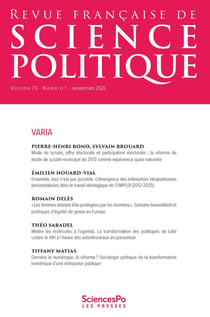 Revue française de science politique n.176