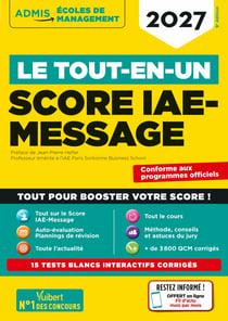 Le tout-en-un Score IAE-MESSAGE - Sélection 2027 : 15 tests blancs interactifs