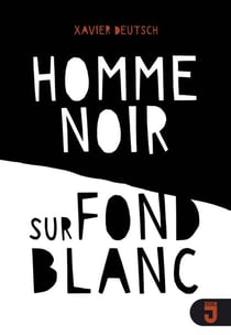 Homme noir sur fond blanc