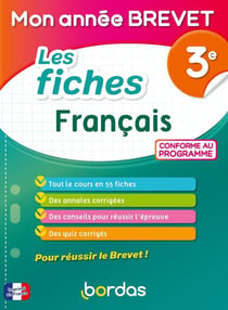 Mon année brevet : Les fiches français - 3e (édition 2026)