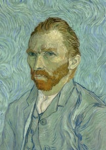 Notizbuch A5 blanko - 100 Seiten 90g/m² - Hardcover Motiv Selbstporträt Vincent van Gogh - FSC Papier : Notebook Journal Diary A5 blanko - Geschenkidee