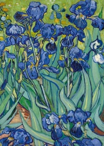 Notizbuch A4 blanko Hardcover - Motiv "Schwertlilien" (Irises) Vincent van Gogh - 100 Seiten - FSC Papier : Notebook Journal Diary A4 weißes Papier unliniert - 100 Seiten - 90g/m² - Geschenkidee