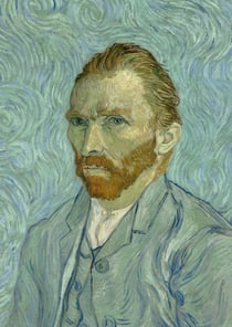 Notizbuch A4 blanko Softcover - Motiv "Selbstporträt" Vincent van Gogh - 100 Seiten - FSC Papier : Notebook Journal Diary A4 weißes Papier unliniert - 100 Seiten - 90g/m² - Geschenkidee