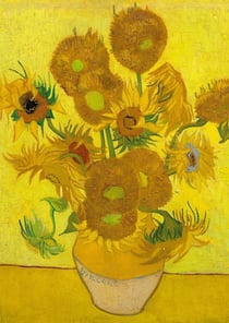 Notizbuch A4 blanko - Softcover Motiv Sonnenblumen Vincent van Gogh - 100 Seiten - FSC Papier : Notebook Journal Diary A4 weißes Papier unliniert - 100 Seiten - 90g/m² - Geschenkidee
