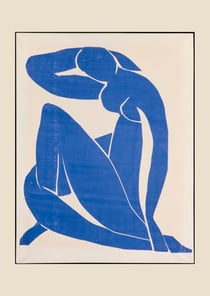 Notizbuch A4 kariert - 100 Seiten Soft Cover Henri Matisse - FSC Papier : Notebook A4 Karo 90g/m² - Motiv Scherenschnitt Nu Bleu II