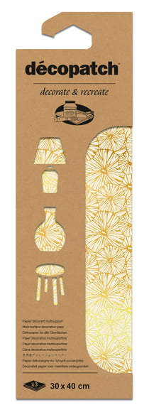 Lot de 3 feuilles Décopatch - Ref n°790 - 30 x 40 cm