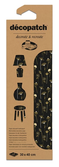 Lot de 3 feuilles Décopatch - Ref n°888 - 30 x 40 cm