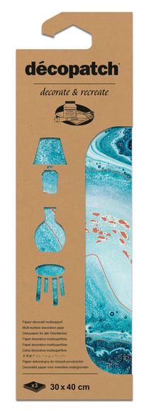 Lot de 3 feuilles Décopatch - Ref n°923 - 30 x 40 cm