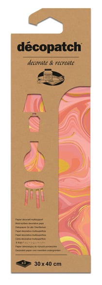 Lot de 3 feuilles Décopatch - Ref n°941 - 30 x 40 cm