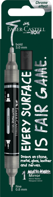 Marqueur double pointe - Faber Castell - Chrome 551 - Mirror