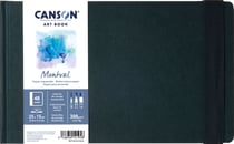 Art Book papier aquarelle Canson - Noir - 25 x 15 cm - Montval - 48 pages - 300 g/m²