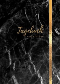Tagebuch - A5 liniert - 100 Seiten 90g/m² - Soft Cover Motiv Marmor schwarz - FSC Papier : Diary - A5 - Paperback
