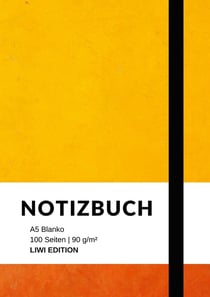 Notizbuch A5 blanko - 100 Seiten 90g/m² - Soft Cover - FSC Papier : Notebook A5 blanko