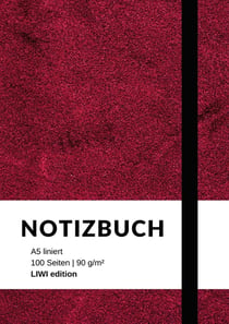 Notizbuch A5 liniert - 100 Seiten 90g/m² - Soft Cover violett - FSC Papier : Notebook A5 liniert weißes Papier