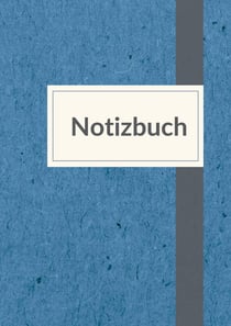 Notizbuch A5 liniert - 100 Seiten 90g/m² - Soft Cover blau meliert - FSC Papier : Notebook A5 liniert weißes Papier