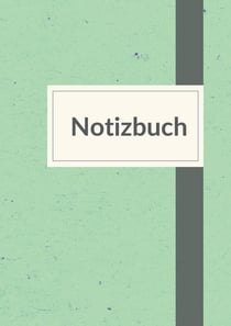 Notizbuch für die Arbeit - A5 liniert - 100 Seiten 90g/m² - Soft Cover mint meliert - FSC Papier : Notebook for work - A5 lined - white paper