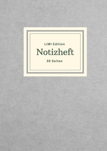 Dünnes Notizheft A5 liniert - Notizbuch 30 Seiten 90g/m² - Softcover grau - FSC Papier : Notebook A5 liniert - weißes Papier
