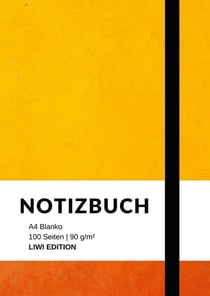 Notizbuch A4 blanko - 100 Seiten 90g/m² - Soft Cover - FSC Papier : Notebook A4 weißes Papier unliniert