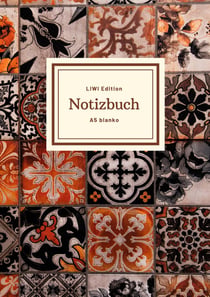 Notizbuch schon gestaltet mit Leseband - A5 Hardcover blanko - 100 Seiten 90g/m² - floral indisch - FSC Papier : Notebook A5 - Hardcover blanko - Visakhapatnam, Indien