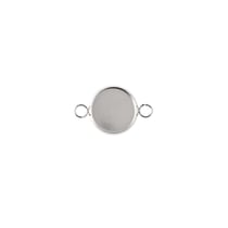 Pendentif cabochon Créalia - Acier inoxydable - Argenté - Ø 12 mm