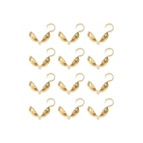 Lot de 12 cache-nœuds Créalia - Coquillage - Acier doré - 7 mm
