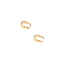 Lot de 2 bélières pendentif Créalia - Acier inoxydable - Doré - 7 mm